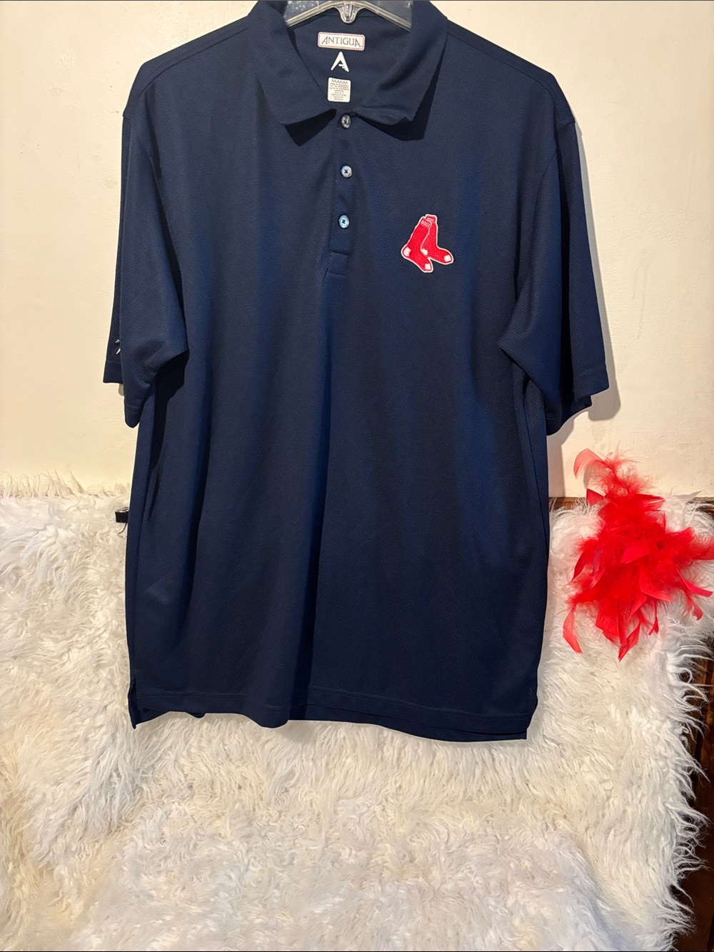 Antigua Navy Polo with Red Boston Red Sox Logo